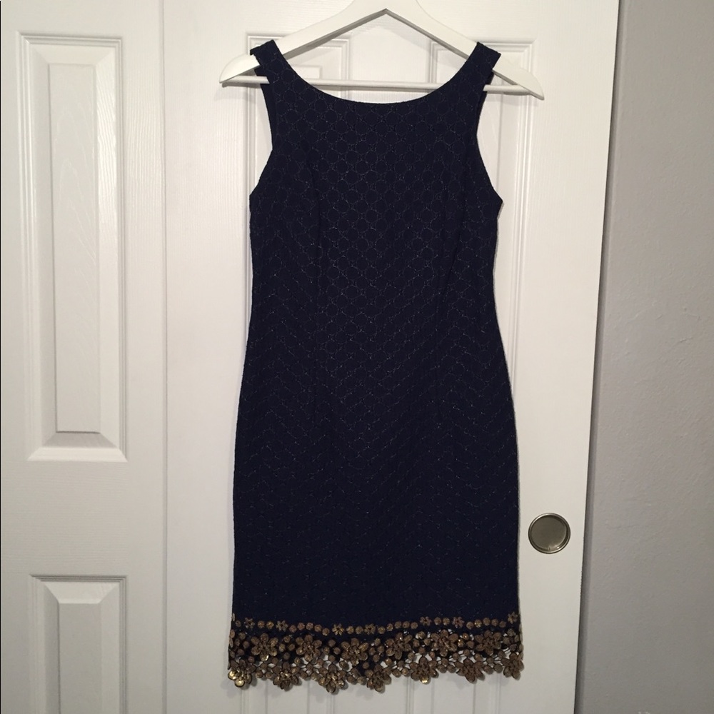 Authentic Lilly Pulitzer Dawson Navy Dress